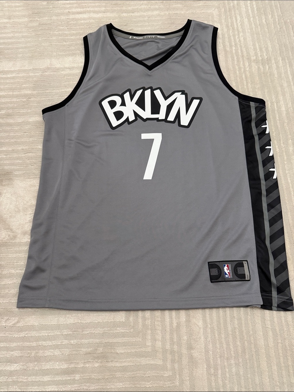 Brooklyn BKLYN #7 Gray NBA Basketball Jersey